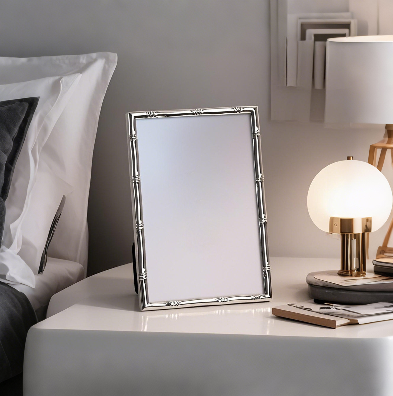 Bamboo Photo Frame - Aluminum European Photo Frame 6/7/8/10in High-grade