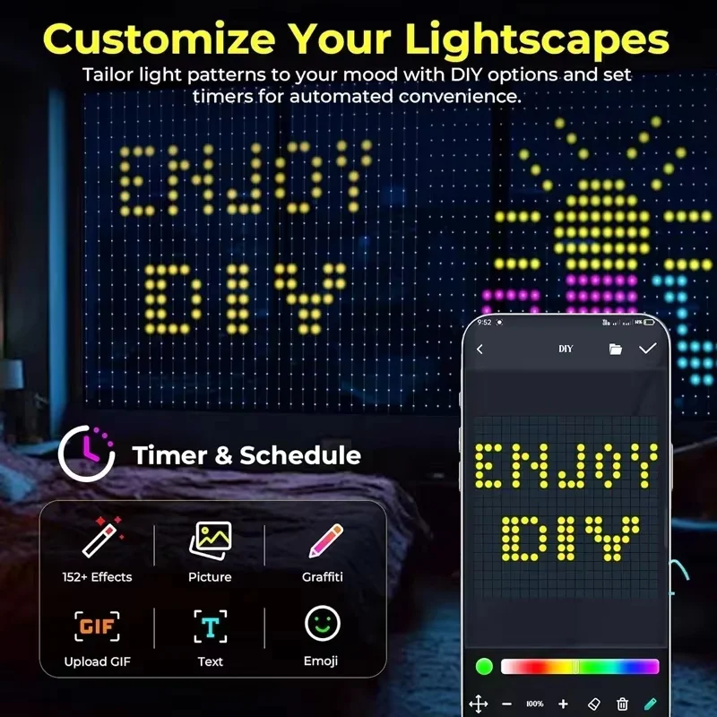 Smart LED Curtain Lights RGB A - огляд і ціна Home Decor Free App