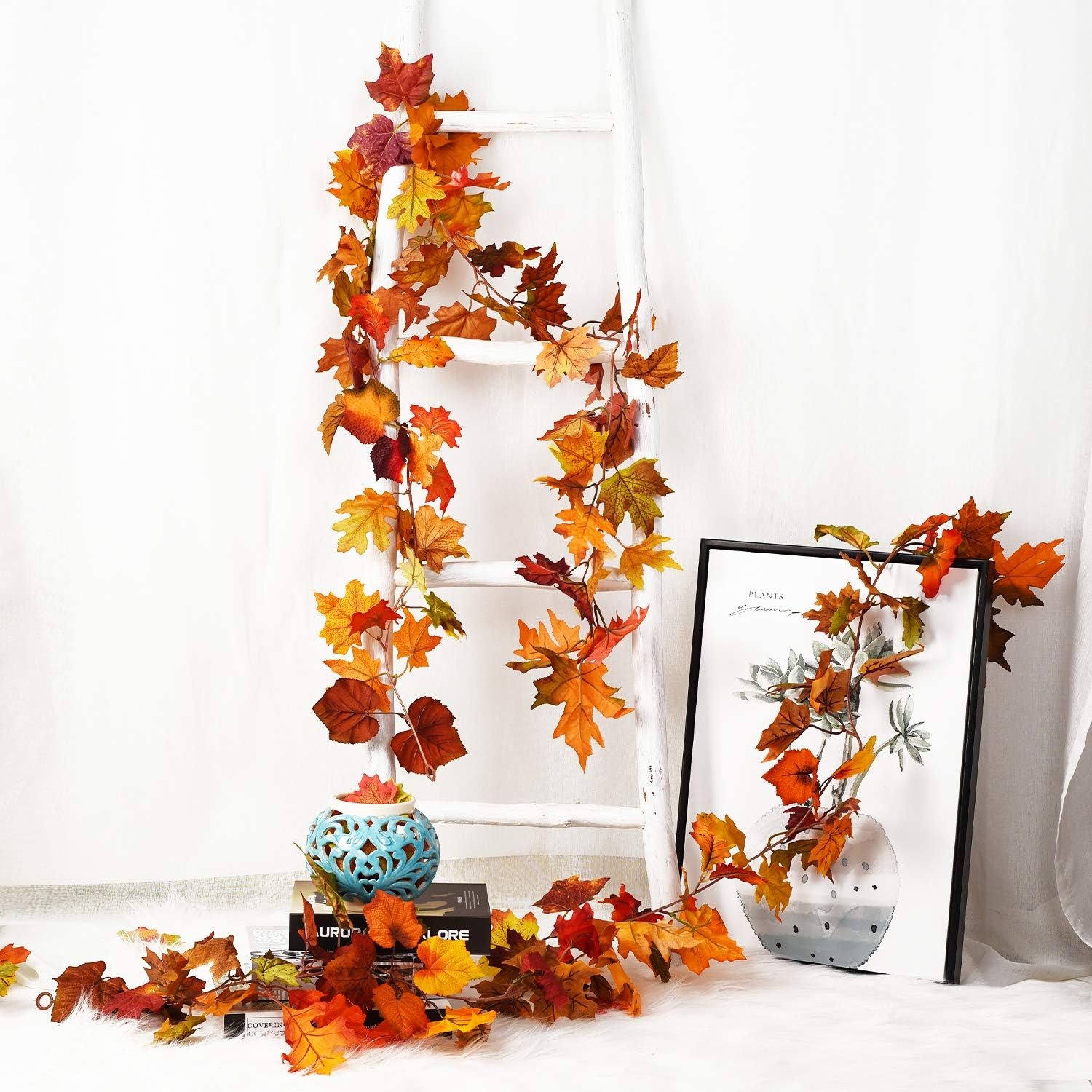 2M Artificial Fall Maple Leaf  - огляд і ціна Rattan Plant Basket