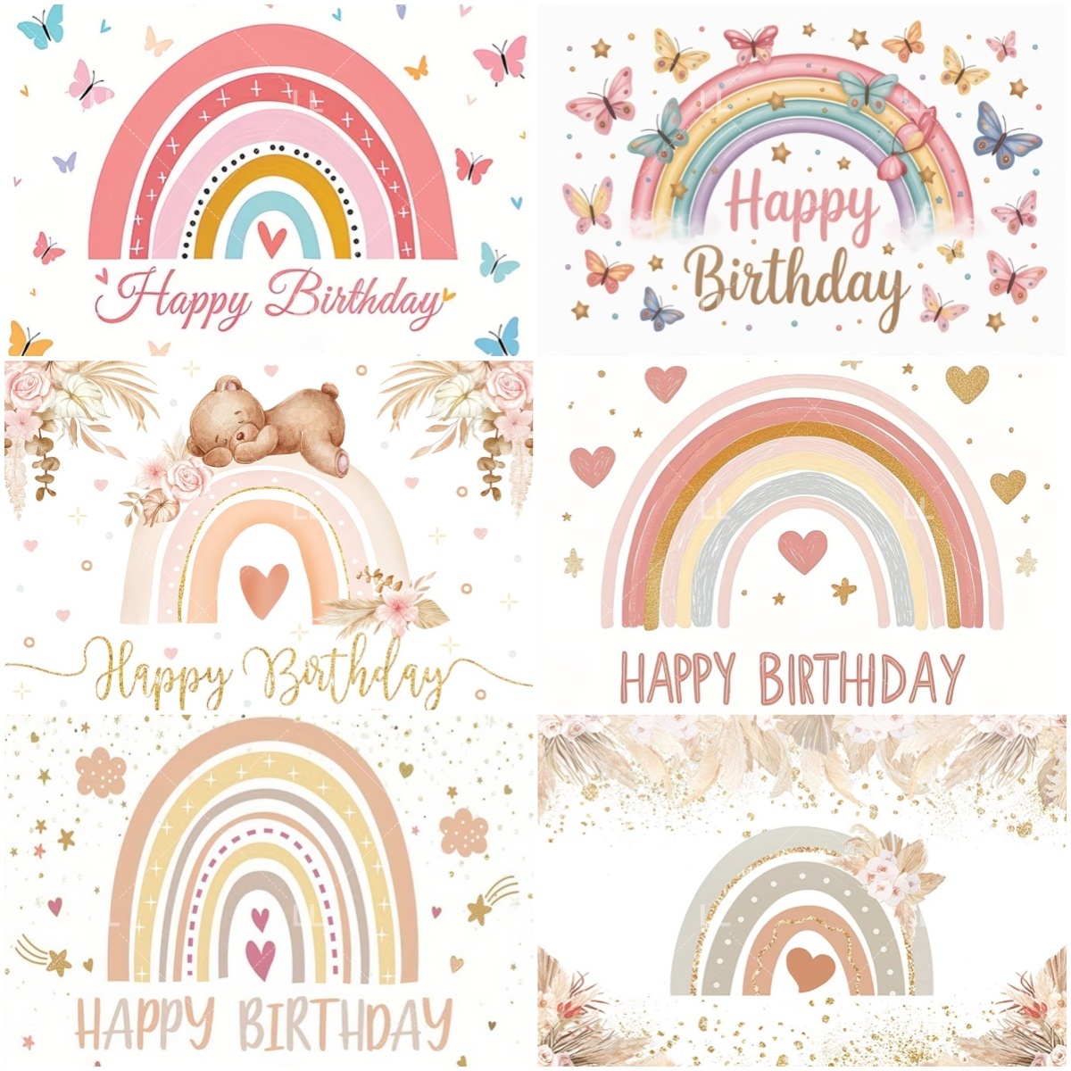 Bohemian Rainbow Backdrop Boy  - огляд і ціна Pampas Grass Decor