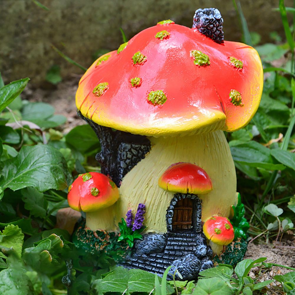 Miniature Mushroom House Resin - огляд і ціна Home Decor Za